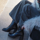 CRYSTAL ANKLE BOOT BLACK